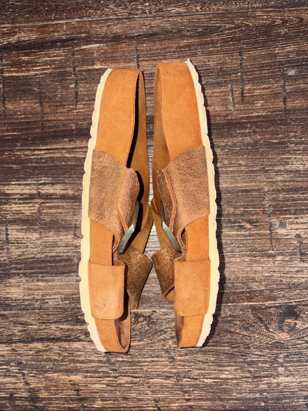 Birkenstock Siena Metallic Brown Gold Crossover Sandals 38 US 7-7.5 - Picture 8 of 9